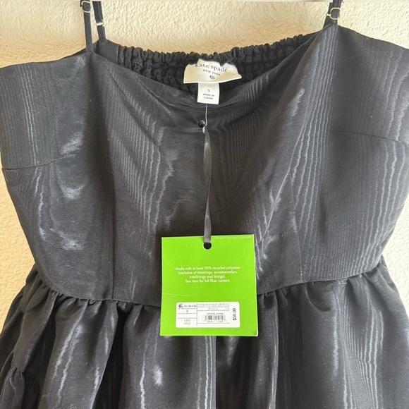 New Kate Spade x Target Tiered Ruffle Midi Tank Top Dress Size S/M Black - Picture 4 of 16